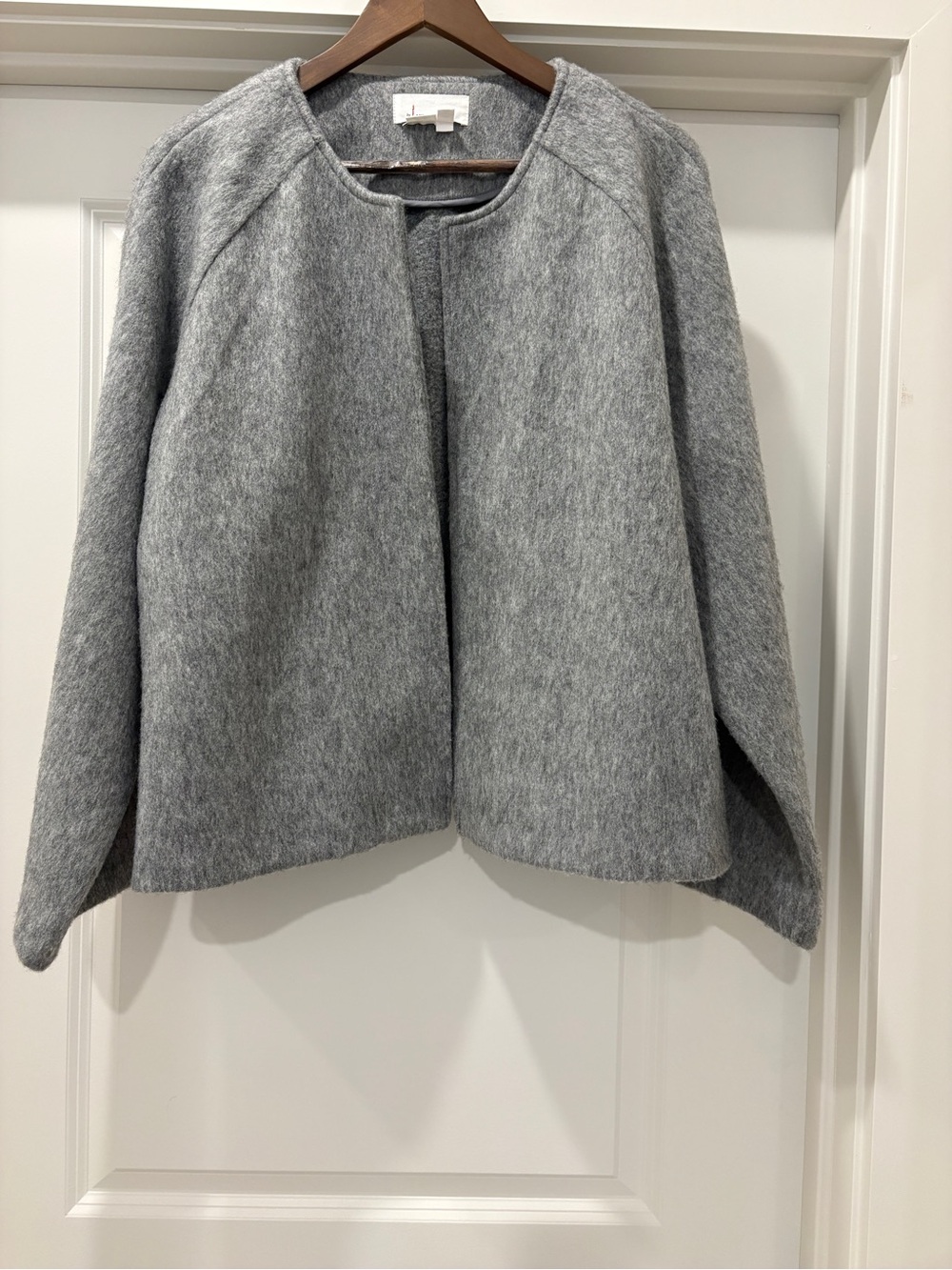 By Anthropologie Boxy Jacket Light Gray OS